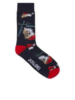 Coffret boxer marine et chaussettes en coton avec des imprimés