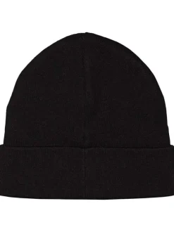 Coffret comprenant un bonnet et une écharpe en coton noir unis avec patch