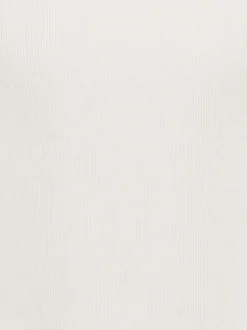 Débardeur en coton biologique blanc uni pourvu d'une coupe ajustée