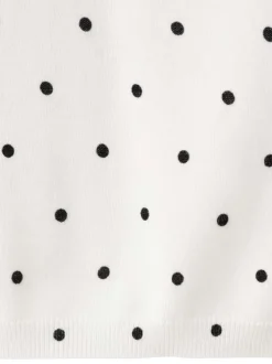 Débardeur blanc à motifs pourvu d'une coupe droite et d'un col rond