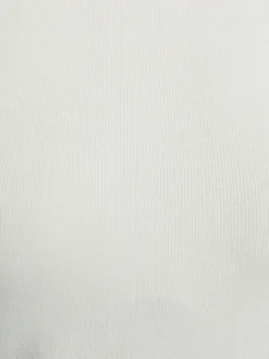 Débardeur blanc uni pourvu d'une coupe droite et d'un col rond