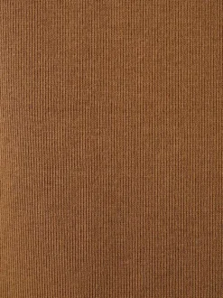Débardeur chocolat uni pourvu d'une coupe droite et d'un col rond