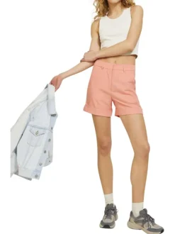 Débardeur en coton beige chiné et côtelé avec une coupe crop top près du corps