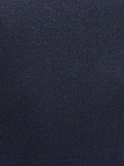 Débardeur marine uni avec une coupe ajustée et un décolleté arrondi
