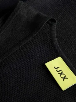Débardeur noir uni pourvu d'une coupe ajustée et d'un col carré