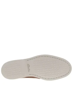 Derbies Atticus en cuir cognac avec des lacets ronds et un talon plat