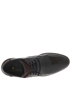 Derbies en cuir chocolat à décoché bas et avec des lacets ronds