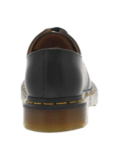 Derbies en cuir noires à talon décroché bas et à lacets ronds