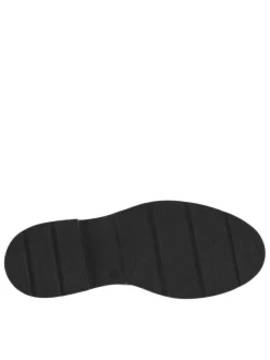 Derbies en cuir noir à extérieure antidérapante et à lacets plats