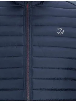Doudoune sans manches matelassée marine avec une coupe droite