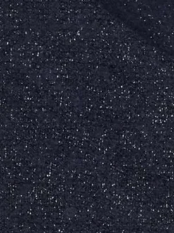 Echarpe marine unie avec fils en lurex all-over