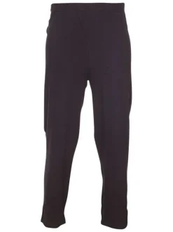 Ensemble de Pyjama long en coton bordeaux rayé à coupe large et un col en V
