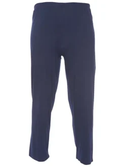 Ensemble de Pyjama long en coton marine rayé à coupe large et un col en V
