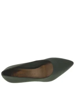 Escarpins décolleté aspect kaki, semelle à talon bobine décroché moyen