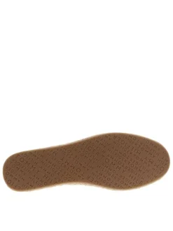 Espadrilles beiges avec un talon plat et un petit soufflet élastiqué