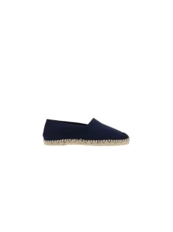 Espadrilles homme en tissu marine et à semelle plate Slip-on