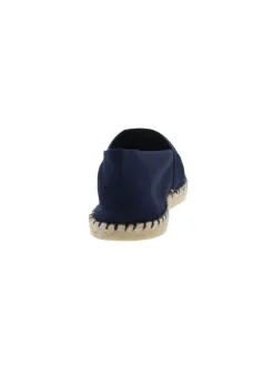 Espadrilles homme en tissu marine et à semelle plate Slip-on