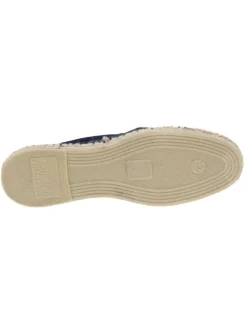 Espadrilles homme en tissu marine et à semelle plate Slip-on