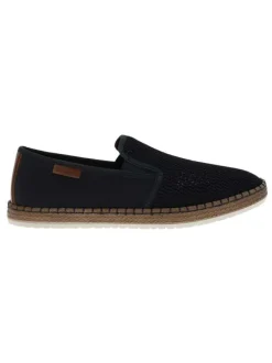 Espadrilles homme marine unies en toile et à semelle à corde