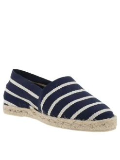 Espadrilles mixtes marinière avec un style décontracté et Slip-On