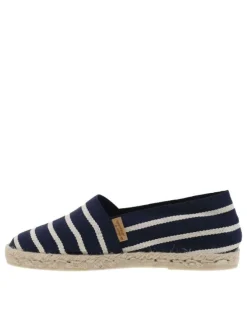 Espadrilles mixtes marinière avec un style décontracté et Slip-On
