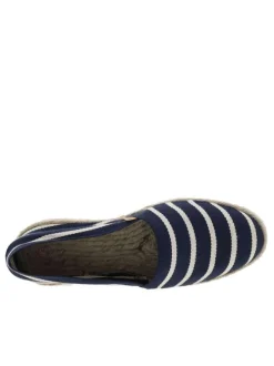 Espadrilles mixtes marinière avec un style décontracté et Slip-On