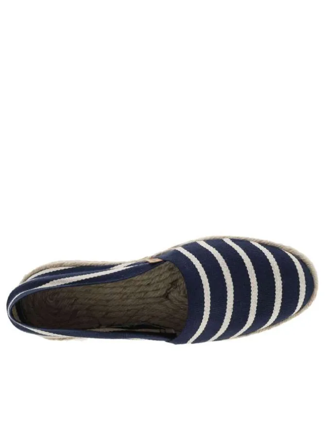 Espadrilles mixtes marinière avec un style décontracté et Slip-On