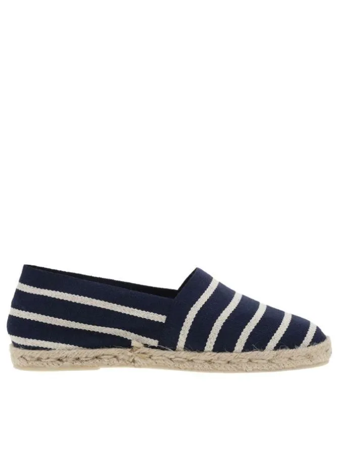 Espadrilles mixtes marinière avec un style décontracté et Slip-On