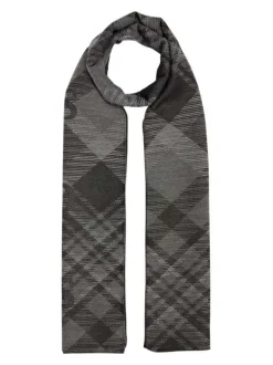 Foulard dégradé noir avec nom de la marque brodé