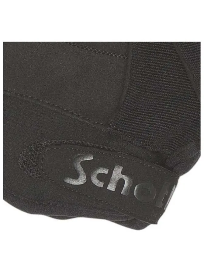 Gants noirs unis en néoprène avec scratch de serrage aux poignets