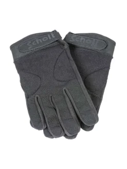 Gants noirs unis en néoprène avec scratch de serrage aux poignets