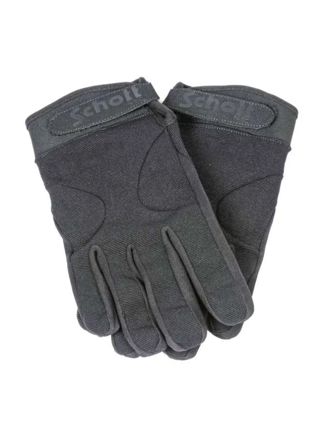 Gants noirs unis en néoprène avec scratch de serrage aux poignets