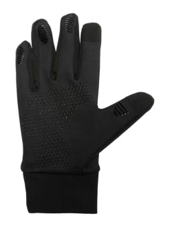 Gants noirs unis texturés et resserré au niveau des poignets