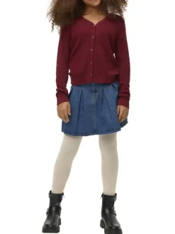 Gilet bordeaux uni avec un col v et une boutonnière en forme de coeur
