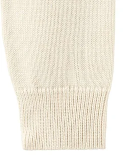 Gilet beige uni avec une coupe droite et des manches longues