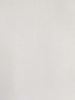 Gilet blanc uni à coupe droite avec un col v et des manches longues