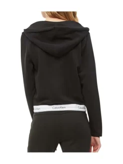 Gilet à capuche noir en coton