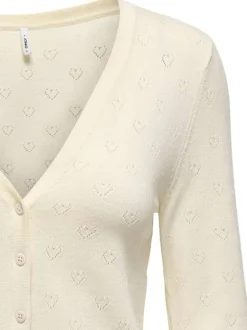 Gilet en coton mélangé beige uni pourvu d'une coupe ajustée et d'un col v
