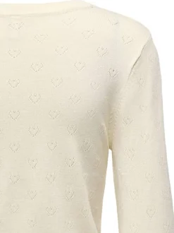 Gilet en coton mélangé beige uni pourvu d'une coupe ajustée et d'un col v