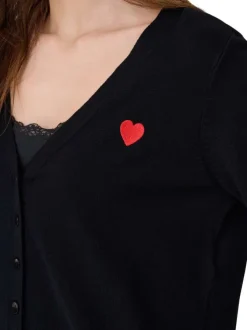 Gilet noir uni avec une coupe droite et des manches longues