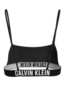 Haut de maillot de bain Ht Maill.Bain noir fantaisie avec une coupe slim et des manches à bretelles fines