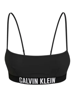 Haut de maillot de bain Ht Maill.Bain noir fantaisie avec une coupe slim et des manches à bretelles fines