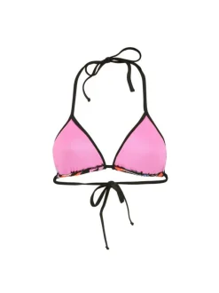 Haut de maillot de bain multicolore fantaisie avec des liens à nouer au niveau de la nuque et du dos