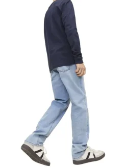 Jean Clark Regular en coton mélangé stone uni coupe regular fit