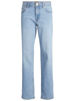 Jean Clark Regular en coton mélangé stone uni coupe regular fit