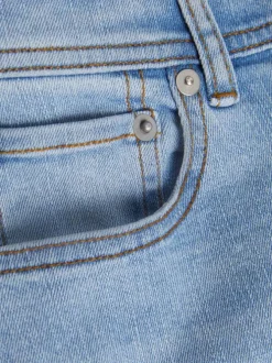 Jean Clark Regular en coton mélangé stone uni coupe regular fit