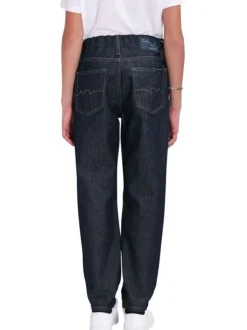Jean Dad Pant en coton brut uni avec une coupe regular fit et 3 poches avant