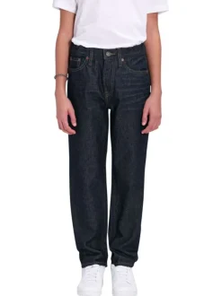 Jean Dad Pant en coton brut uni avec une coupe regular fit et 3 poches avant
