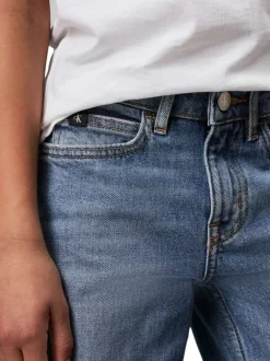 Jean en coton bleu avec une coupe regular et 3 poches à l'avant