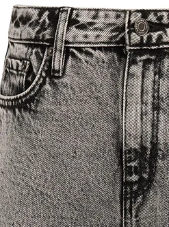 Jean en coton gris coupe wide leg pourvu de multiples poches